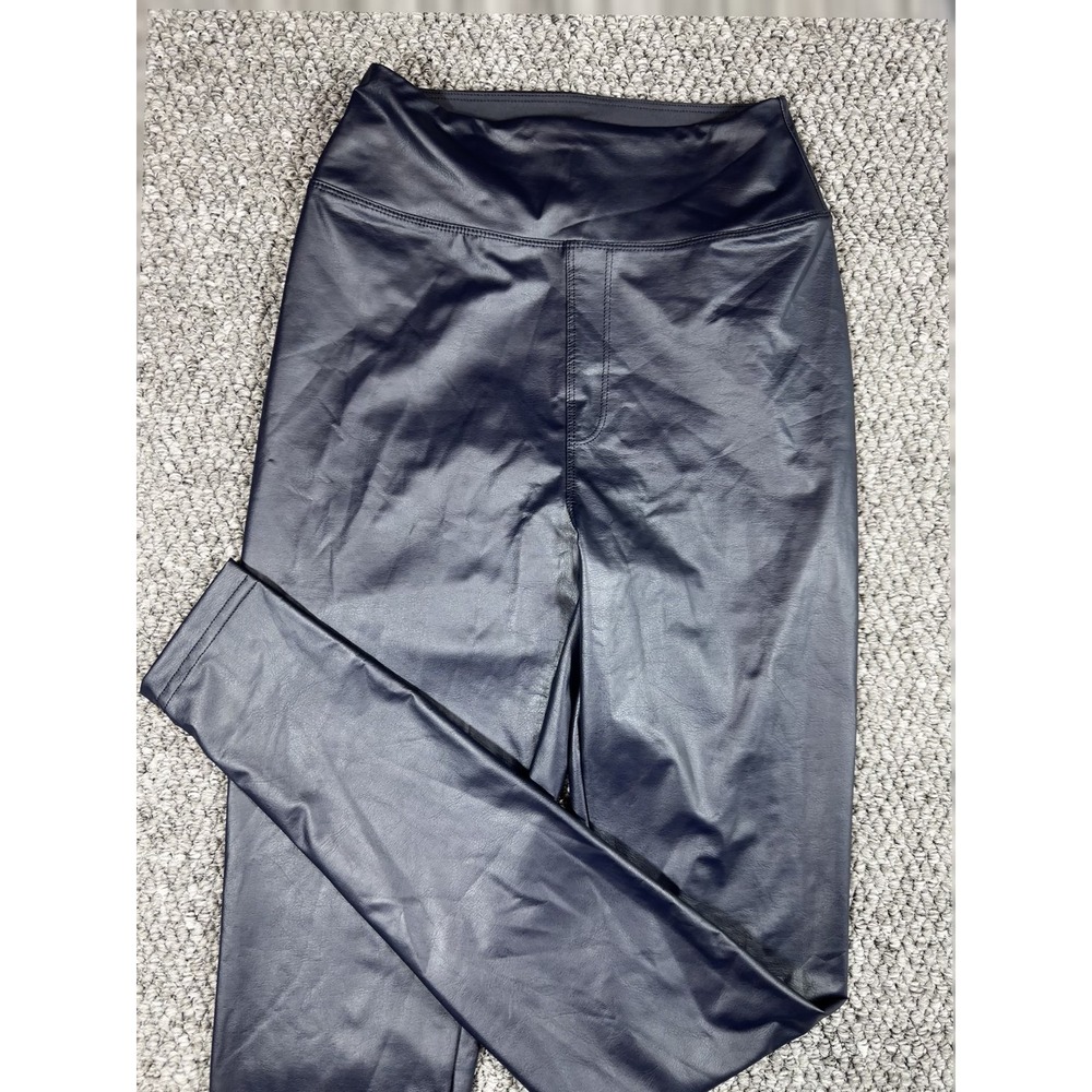 Aerie Offline Real Luxe Faux Leather High Rise Leggings Navy S Small